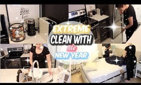 EXTREME ULTIMATE CLEAN WITH ME | CLEAN ENTIRE HOUSE IN THE NEW YEAR | CLEANING MOTIVATION 2019