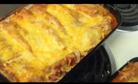 Turkey, Bean, and Bell Pepper Enchiladas