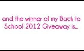 Back to School Giveaway Winner Announcement!