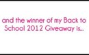 Back to School Giveaway Winner Announcement!