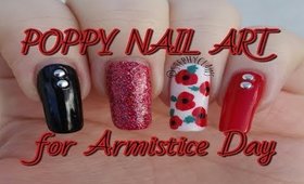 Simple Poppy Nail Art For Armistice Day | Floral Nail Design | Stephyclaws