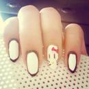 Hello Kitty Border nails
