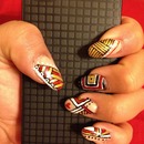 Tribal Nude Nails 
