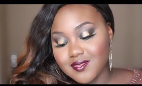 Golden Glitters Christmas Makeup Tutorial | Inspired by a Holiday #octmakeupchallenge | Challenge