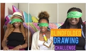 Blindfolded Drawing Challenge!! |BeautybyTommie