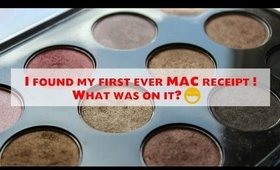 I Found My First Ever MAC Receipt! What was on it? ;) | NickysBeautyQuest