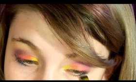 Rainbow makeup tutorial! :D