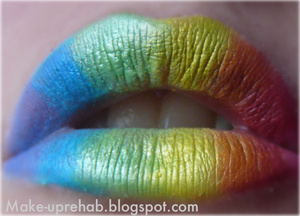 Rainbow lippies :D 