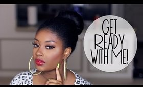 Get Ready with Me | Holiday Look #3 + Top-Knot Bun using Knappy Hair Extensions! (Makeup + Hair)