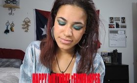 Happy Birthday RedFoxVapes! BLUE EYESHADOW TUTORIAL!