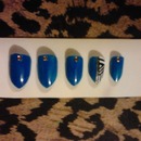 Blue Stiletto Nails