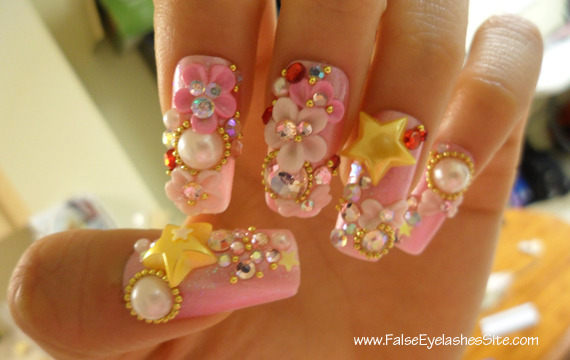 Japanese 3D Nails | Bonnie L.'s (Elegant_Lashes) Photo | Beautylish