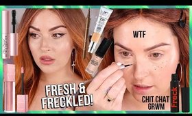 glowing natural *SPRING VIBES* skin 🔥 playing with FRECKLES! full face ccgrwm!