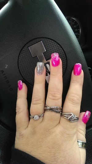 pink and silver 