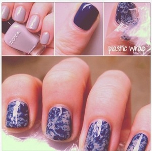 use any plastic to make the marble effect!