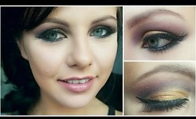 Get Ready With Me: Purple And Gold Cut Crease