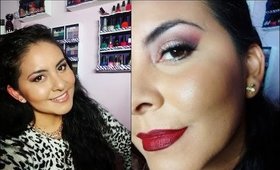 Maquillaje con un toque de tinto ♥