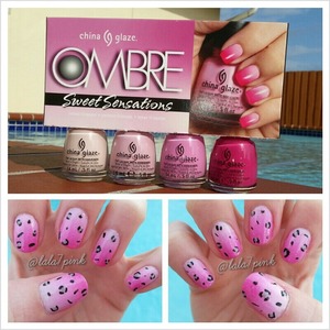 pink ombre with leopard print