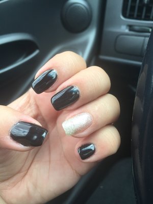 #nails #simplenails #black #gel 