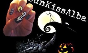 Nightmare Before Christmas Inspired Nails | SunKissAlba