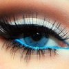 Smokey eyes with a pop of blue
