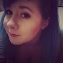 morange lips blue hair