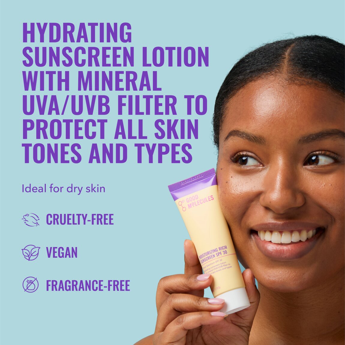 Good Molecules Moisturizing Rich Sunscreen SPF 30 50ml | Good