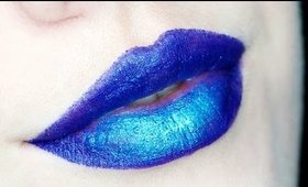 Neon Purple + Blue Sparkle Lips