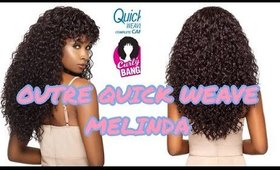 OUTRE SYNTHETIC HAIR FULL CAP QUICK WEAVE COMPLETE CAP CURLY BANG MELINDA
