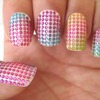 Colourful bling nails XD 