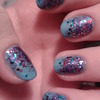 Pink and blue glitter
