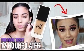 ELF FLAWLESS FINISH FOUNDATION REVIEW + 12 HOURS WEAR TEST | HelloThalita