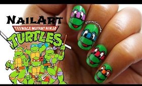 Teenage Mutant Ninja Turtles Nailart tutorial | Handpainted