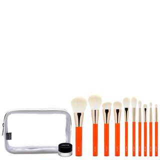 Orange Series Brush Set (Gel Liner + Unit 802 Small PVC Bag White)