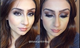 Glowing brown smokey eyes tutorial || Raji Osahn