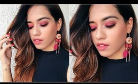 Wearable Red Eye Shadow Makeup Tutorial using Anastasia Modern Renaissance Palette