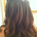 Waterfall Braid with Curls!