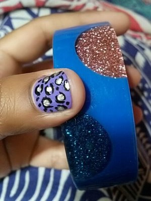 leopard nails done by me 