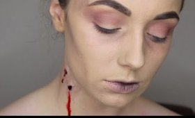 Easy Vampire Victim Make Up-31 Days Of Halloween