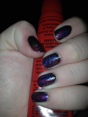 1st attempt at galaxy nails