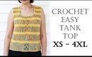 Easy Crochet Tank Top XS-4XL