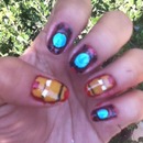 Iron Man nail art!!