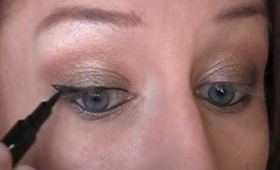 Holiday Bronze & Gold Winged Liner Look- Sephora Holiday Makeup