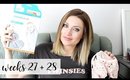 Twin Pregnancy Vlog Weeks 27 + 28: Glucose Test, Baby Gear, Belly | Kendra Atkins