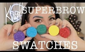 KAT VON D SUPERBROW SWATCHES  |  ALL 9 COLORS