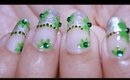 How to : Silver French Tips Flower Nail Art