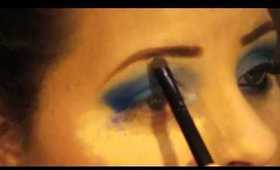 dramatic blue Eye shadow tutorial