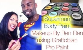 Superman Body Paint Video - Graftobian Pro Paint