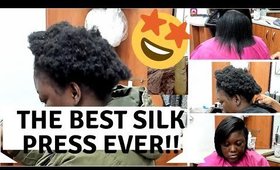 Detailed Silk Press on natural hair!