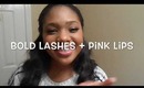 ♡ Bold Lashes + Pink Lips | fashona2 ♡